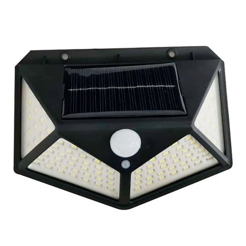 Luminaria solar pared con sensor hexagonal 12W