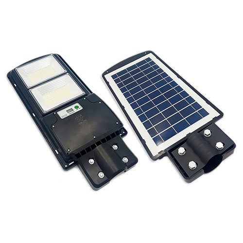 Luminaria vial solar integrada con fotocélula y sensor de movimiento